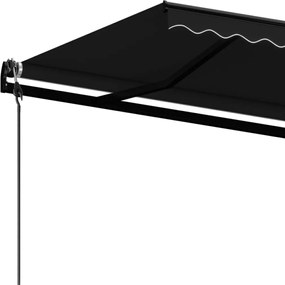vidaXL Τέντα Συρόμενη Αυτόματη Ανθρακί 600 x 350 εκ.