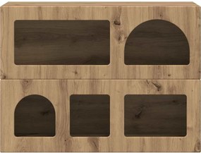 vidaXL Πλαϊνό γραφείο ELST Artisan Oak 80.5 x 35 x 59 εκ.