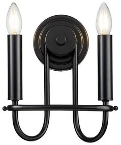 Απλίκα Φωτιστικό Τοίχου 2xE14 Capitol Hill Elstead Lighting KL-CAPITOL-HILL2-BLK Μαύρο