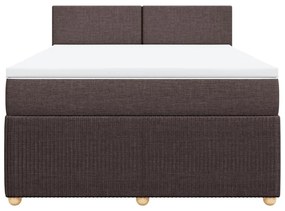 ΚΡΕΒΑΤΙ BOXSPRING ΜΕ ΣΤΡΩΜΑ ΣΚΟΥΡΟ ΚΑΦΕ 140X190 ΕΚ. ΥΦΑΣΜΑΤΙΝΟ 3289747