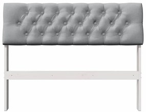 vidaXL Ταπετσαρισμένο κεφαλάρι Ανοιχτό γκρι 100 cm