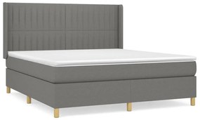 ΚΡΕΒΑΤΙ BOXSPRING ΜΕ ΣΤΡΩΜΑ ΣΚΟΥΡΟ ΓΚΡΙ 160X200 ΕΚ ΥΦΑΣΜΑΤΙΝΟ 3132162