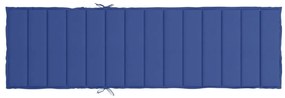 Μαξιλάρι Ξαπλώστρας Μπλε Ρουά 200x70x3 εκ. από Ύφασμα Oxford - Μπλε