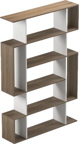 Βιβλιοθήκη Mito pakoworld sonoma - λευκό 108.5x25x161εκ