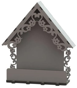 Intra απο ξύλο plywood 3mm-4mm πάχος - Ξύλινοι γάντζοι κλειδιών με τοξωτό ράφι τοίχου Δίασταση 30x30 cm Intraeaxys-eo4qmy87