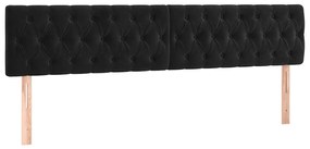 vidaXL Κρεβάτι Boxspring με Στρώμα Μαύρο 120x190 εκ. Βελούδινο