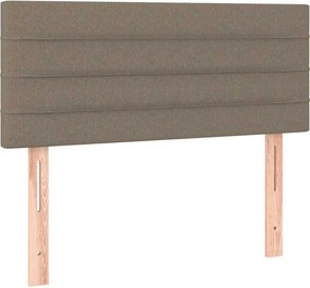 vidaXL Κρεβάτι Boxspring με Στρώμα Taupe 90x190 εκ.Υφασμάτινο