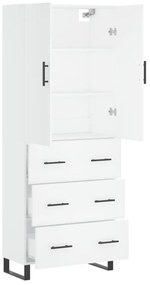 vidaXL Ντουλάπι Λευκό 69,5x34x180 εκ. από Επεξεργασμένο Ξύλο