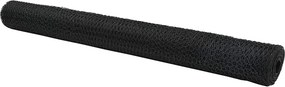 vidaXL Φράχτης Εξαγώνου Γκρι 1 x 10 m PVC