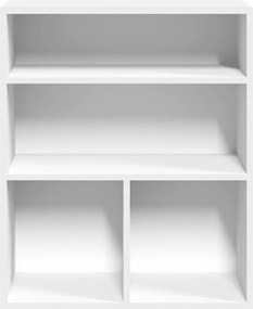 vidaXL Βιβλιοθήκη με 5 Ράφια Λευκή 60x30x71,5 εκ. Επεξεργασμένο Ξύλο