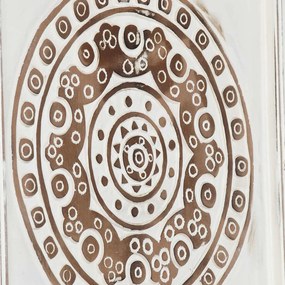 vidaXL Διακόσμηση Τέχνης 2 τμχ. 40 x 40 x 1,5 cm Καφέ και Λευκό