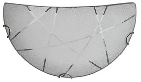 Φωτιστικό Τοίχου - Απλίκα Sandrina 201200100 30x15cm White-Chrome Trio Lighting Glass