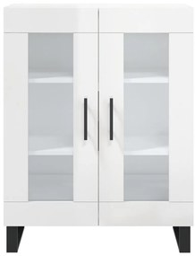 vidaXL Ντουλάπι Γυαλιστερό Λευκό 69,5x34x90 εκ. Επεξεργασμένο Ξύλο