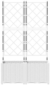 vidaXL Κηποτινάκι με Τρέλα 2 pcs Λευκό 80 x 40 x 143 εκ. PP