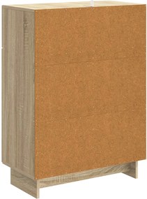 vidaXL Πλαϊνό γραφείο Sonoma Δρυς 66 x 34,5 x 90 εκ Επεξεργασμένο Ξύλο