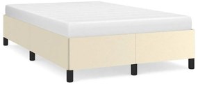 vidaXL Πλαίσιο Κρεβατιού χωρίς στρώμα Κρεμ 120x190 εκ.Συνθ. Δέρμα