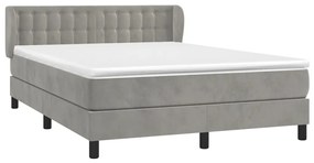 ΚΡΕΒΑΤΙ BOXSPRING ΜΕ ΣΤΡΩΜΑ ΑΝΟΙΧΤΟ ΓΚΡΙ 140X190 ΕΚ. ΒΕΛΟΥΔΙΝΟ 3127727