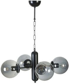Φωτιστικό Οροφής Bankok 846STL5183 Φ45x70cm 4xE27 40W Black Opviq