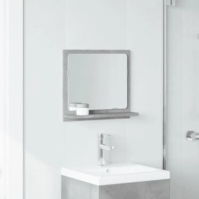 Καθρέφτης Μπάνιου Γκρι Σκυροδέματος 40x11x37 εκ. Επεξ. Ξύλο - Γκρι