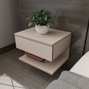Κομοδίνο Μπεζ SABIGE 45x36.8x31.4