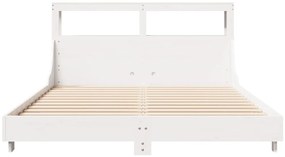 vidaXL Σκελετός Κρεβ. Χωρίς Στρώμα Λευκό 120x200 εκ Μασίφ Πεύκο