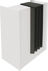 Γραφείο υποδοχής - reception Hola Megapap χρώμα λευκό - ανθρακί 93,6x45,2x110,3εκ.