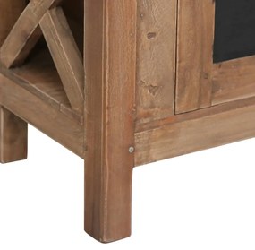 vidaXL Έπιπλο Τηλεόρασης με 3 Συρτάρια Καφέ 120x30x40 εκ. Μασίφ Μαόνι