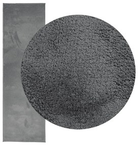 vidaXL Χαλί OVIEDO με Κοντό Πέλος Ανθρακί 80 x 250 εκ.