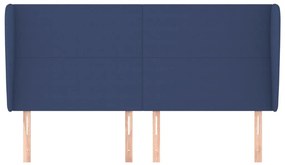 Κεφαλάρι με Πτερύγια Μπλε 163x23x118/128 εκ. Υφασμάτινο 3117688