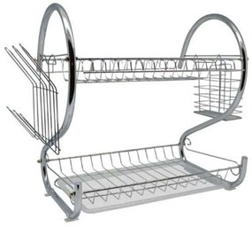 Πιατοθήκη Διώροφη 814213 50x26x38cm Inox Ankor Metal