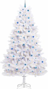 vidaXL Τεχνητό Χριστουγεννιάτικο Δέντρο με Άξονα με βάση Λευκό 300 cm