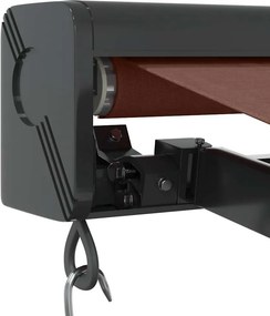 vidaXL Τέντα Πτυσσόμενη Χειροκίνητη Καφέ 350x250 εκ.