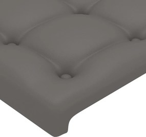 vidaXL Κεφαλάρι Κρεβατιού LED Γκρι 160x5x118/128 εκ