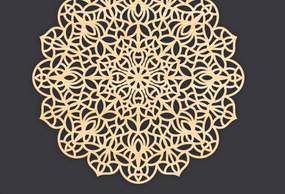 Intra απο ξύλο plywood 3mm-4mm πάχος 3D Mandala για Cricut Δίασταση 30x30 cm INTRAFABR-86060268