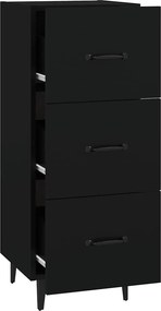 vidaXL Ντουλάπι Μαύρο 34,5 x 34 x 90 εκ. από Επεξεργασμένο Ξύλο