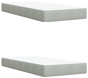 ΚΡΕΒΑΤΙ BOXSPRING ΜΕ ΣΤΡΩΜΑ ΑΝΟΙΧΤΟ ΓΚΡΙ 200X200 ΕΚ. ΒΕΛΟΥΔΙΝΟ 3292436