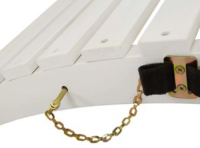 vidaXL Ξαπλώστρα Λευκή 184 x 55 x 64 εκ. από Μασίφ Ξύλο Ακακίας