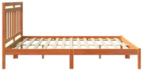 vidaXL Σκελετός Κρεβατιού με κεφαλάρι Κερωτό καφέ 180 x 200 cm