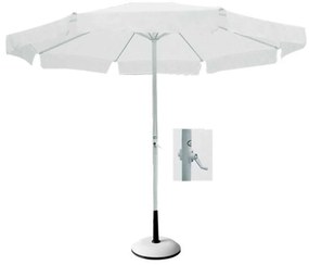 Ομπρέλα Αλουμινίου Φ 3m Λευκή D.3m (H 2.4m)