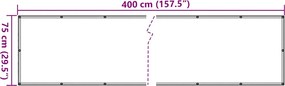 vidaXL Περίφραξη Μπαλκονιού Προστατευτική Ανθρακί 400x75 εκ. από PVC