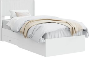 vidaXL Καλάθι με αποθήκη και κεφαλάρι Λευκό 90 x 190 cm