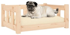 Κρεβάτι Σκύλου 65,5 x 50,5 x 28 εκ. από Μασίφ Ξύλο Πεύκου - Καφέ