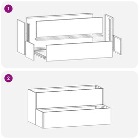 vidaXL Γλάστρα 2-Τάξεων 100x60x45 εκ Ελιάς Ατσάλι