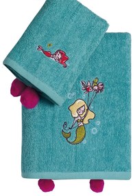 Πετσέτες Παιδικές Pady (Σετ 2τμχ) Green Kentia Towels Set 70x125cm 100% Βαμβάκι