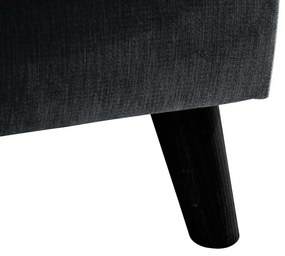 Γωνιακός Καναπές Scandinavian Choice P121, Μαύρο, Σκούρο γκρι, 327x200x80cm, 130 kg, Πόδια: Ξύλο | Epipla1.gr