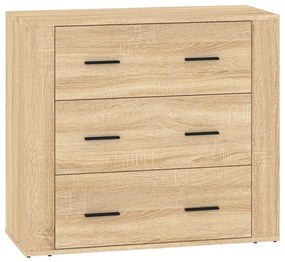 vidaXL Ντουλάπι 3 τεμ. Sonoma Δρυς από Επεξεργασμένο Ξύλο