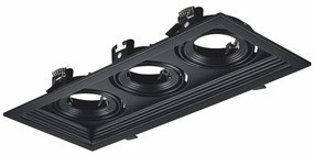 BLACK COLOR SPOT 3xGU10 130x320 ACA XMGU3B