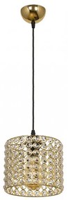 Φωτιστικό Οροφής Deha 216749 E27 18x18x65cm Gold Megapap Metal, Glass