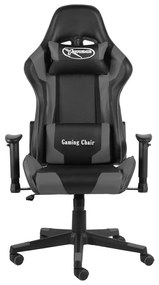 vidaXL Καρέκλα Gaming Περιστρεφόμενη Γκρι PVC
