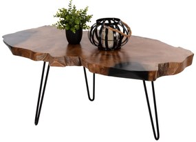 ΤΡΑΠΕΖΙ ΣΑΛΟΝΙΟΥ GLAZE HM9750 ΞΥΛΟ ΤΕΑΚ ΣΕ ΦΥΣΙΚΟ-ΜΑΥΡΑ ΜΕΤΑΛ.ΠΟΔΙΑ 110x60x48Υεκ.